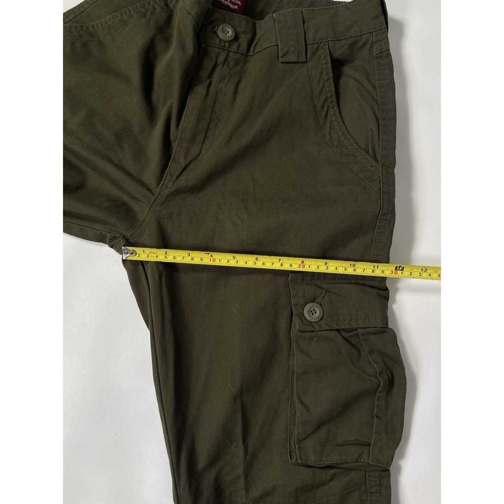 MATCHSTICK Match Men's Cargo Pants Dark Olive Army Green 30x31 8 Pockets - Picture 6 of 15